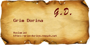 Grim Dorina névjegykártya